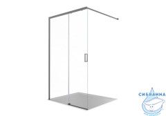 Walk in  Aquatek 120х200 AQ.WISL.120.1GM профиль оружейная сталь, стекло прозрачное 