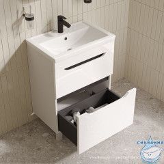 Тумба напольная, 60 см, белый, Ray, IDDIS, RAY60WFi95 подходит умыв. 4076000i28