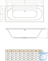 Ванна акриловая C-BATH Cora 170х70
