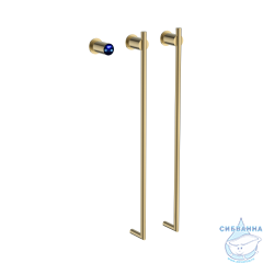 Полотенцесушитель электрический Terminus Рондо П2 35х76 (с возможностью скрытого подключения) (брашированное золото)