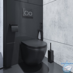 Унитаз подвесной безободковый Iddis Blanco BLAR3BMi25 с сиденьем Soft Close (микролифт) (черный матовый)