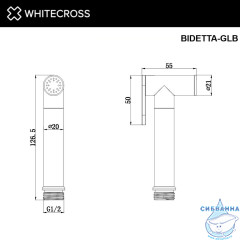 Лейка для биде WHITECROSS BIDETTA-GLB (брашированное золото)
