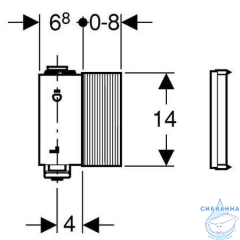 Кнопка смыва Geberit Tango 116.014.21.1 (хром) со смывным клапаном Geberit 115.801.00.1