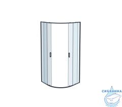 Душевое ограждение Aquatek AQ ARI RO 10020BL 100x100 профиль черный, стекло прозрачное (без поддона)