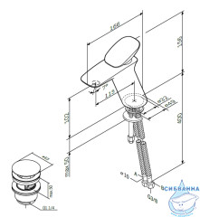 Смеситель для раковины AM.PM Spirit V2.0 F70A82100 (с донным клапаном) (хром)