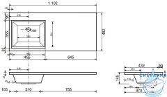  Раковина на стиральную машину Aquanet Даллас 110 L 235497