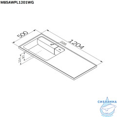Раковина на стиральную машину Am.Pm X-Joy 120 L M85AWPL1201WG