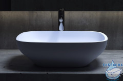  Раковина на столешницу 50 см Salini Gloria 308 (материал solix, белый матовый)