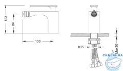 Смеситель для биде Timo Torne 4362/00F (без донного клапана) (хром)