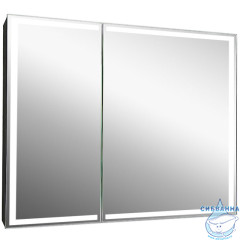 Шкаф-зеркало Calypso Mirror Box black Led 100 МВК051
