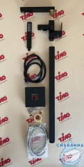 Смеситель для ванны напольный Timo Selene 2200/03Y-CR с аксессуарами (черный матовый)