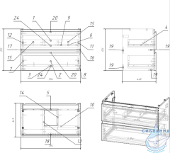 Тумба под раковину Cersanit Moduo Slim 80 под столешницу SB-SZ-MOD80-BL/Wh белый