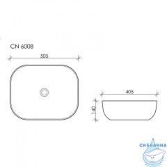  Раковина на столешницу 51 см Ceramicanova Element CN6008