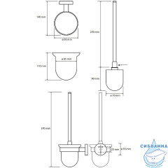 Ершик для унитаза Bemeta Graphit 156113017 