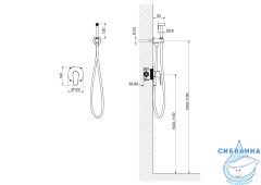 Встраиваемый смеситель с гигиеническим душем Aquatek Бетта AQ1119CR (хром )