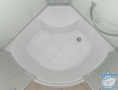 Душевая кабина Erlit ER3510TP-C3 100x100 профиль хром, стекло матовое