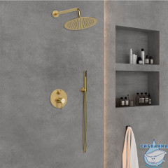 Душевая система Vincea Desire 260 1 режим VSFW-1D1BG (брашированное золото)