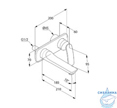 Смеситель для раковины встраиваемый Kludi Balance 522460575