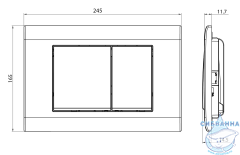 Кнопка смыва Charus Minimalista FP.310.21.01 хром глянцевый