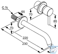  Смеситель для раковины встраиваемый  Kludi Bozz 382455376S (белый матовый)