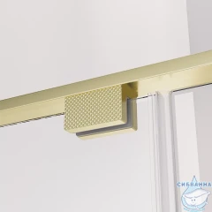Душевое ограждение Veconi Алассио 120x80 профиль брашированное золото, стекло прозрачное AL-SP-12080-00-G-C4 (без поддона)