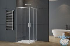 Душевое ограждение Vincea Soft 80x80 профиль хром, стекло прозрачное VSS-3SO2800CL