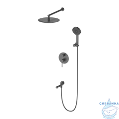 Душевая система Oliveeka Y-Line 300 1 режим OL-939017-BGM (оружейная сталь)