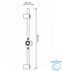 Штанга душевая 57 см WasserKRAFT A049 (графит)