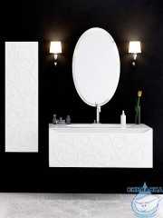 Тумба Aqwella Clarberg Elegance 120 белый глянец с раковиной Elegance 120