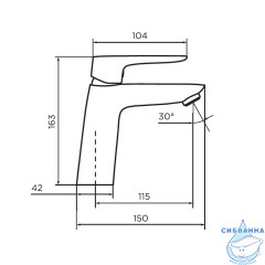 Смеситель для раковины Damixa Prime New D40102122 (черный матовый)
