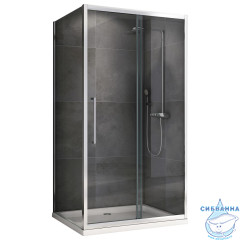 Душевое ограждение ABBER Schwarzer Diamant 130x90 профиль хром, стекло прозрачное AG30130H-S90 (без поддона)