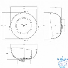 Ванна из полиэфирной смолы ABBER Kristall 150x150 AT9705Opal коричневая