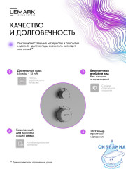 Душевая система Lemark Белуга 300 1 режим LMF-8065B-GM (графит)