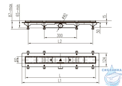 Дренажный трап для душа MCH Klasik/Floor CH 550 K с решеткой