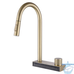 Смеситель для кухни Abber Wasser Kreis AF8114G (золото матовое)