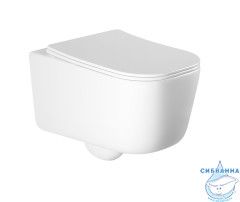 Унитаз подвесной безободковый Aquatek Лугано AQ2002-00 (с сиденьем Soft Close (микролифт) 