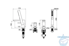 Смеситель для ванны на борт Allen Brau Infinity 265449 (хром)