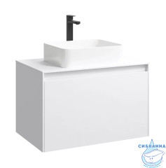 Корпус тумбы под раковину Aqwella Mobi 80 MOB0108W белый глянец