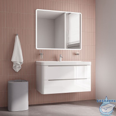 Тумба с умывальником, подвесная, 100 см, белый, Cloud X, IDDIS, CLX10W0i95K подходит умыв. 0171000i28