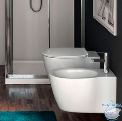 Инсталляция Ideal Standard ProSys с кнопкой смыва в комплекте с унитазом Ideal Standard Connect AquaBlade c сиденьем Soft close (микролифт), R030701