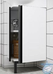 Тумба Aqwella Porto 45 белый/черный с раковиной Дельта  45