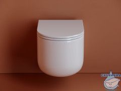 Унитаз подвесной безободковый Ceramicanova Ulma Rimless CN4006 с сиденьем быстросъемным Soft Close (микролифт)