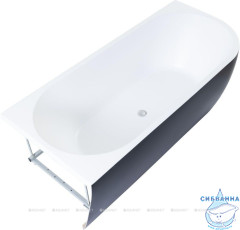 Акриловая ванна Aquanet Family Elegant L 180x80 (белый/черный матовый)