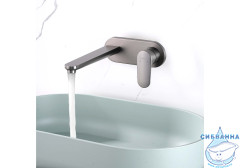 Смеситель для раковины встраиваемый Aquatek Ника AQ1813BGM (оружейная сталь)
