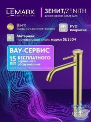 Смеситель для раковины Lemark Зенит LMF-1615S-BRGN (брашированное золото)