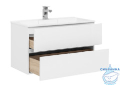 Тумба Aquanet Алвита 90 белый с раковиной Фортуна 90