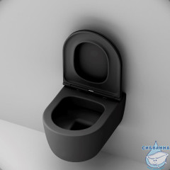 Унитаз подвесной безободковый Damixa Sirius с сиденьем Soft Close (микролифт) DX86C1700MBSC