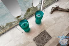 Раковина напольная 45 см ABBER Kristall AT2701Aquamarin-H