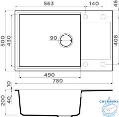 Кухонная мойка Omoikiri Sakaime 78-LB SA бежевый 4993902