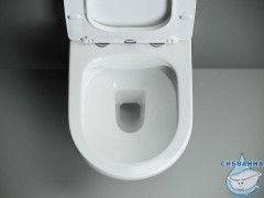 Унитаз подвесной безободковый Ceramicanova Mono Rimless CN1905 с сиденьем быстросъемным Soft Close (микролифт)